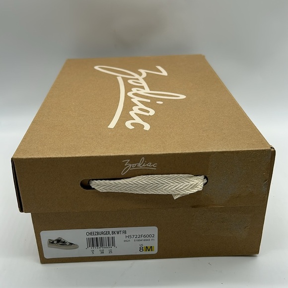 Zodiac Cheezburger Plaid Lace-Up Sneakers Women’s Size 8M Black White Tan NIB - Picture 11 of 11